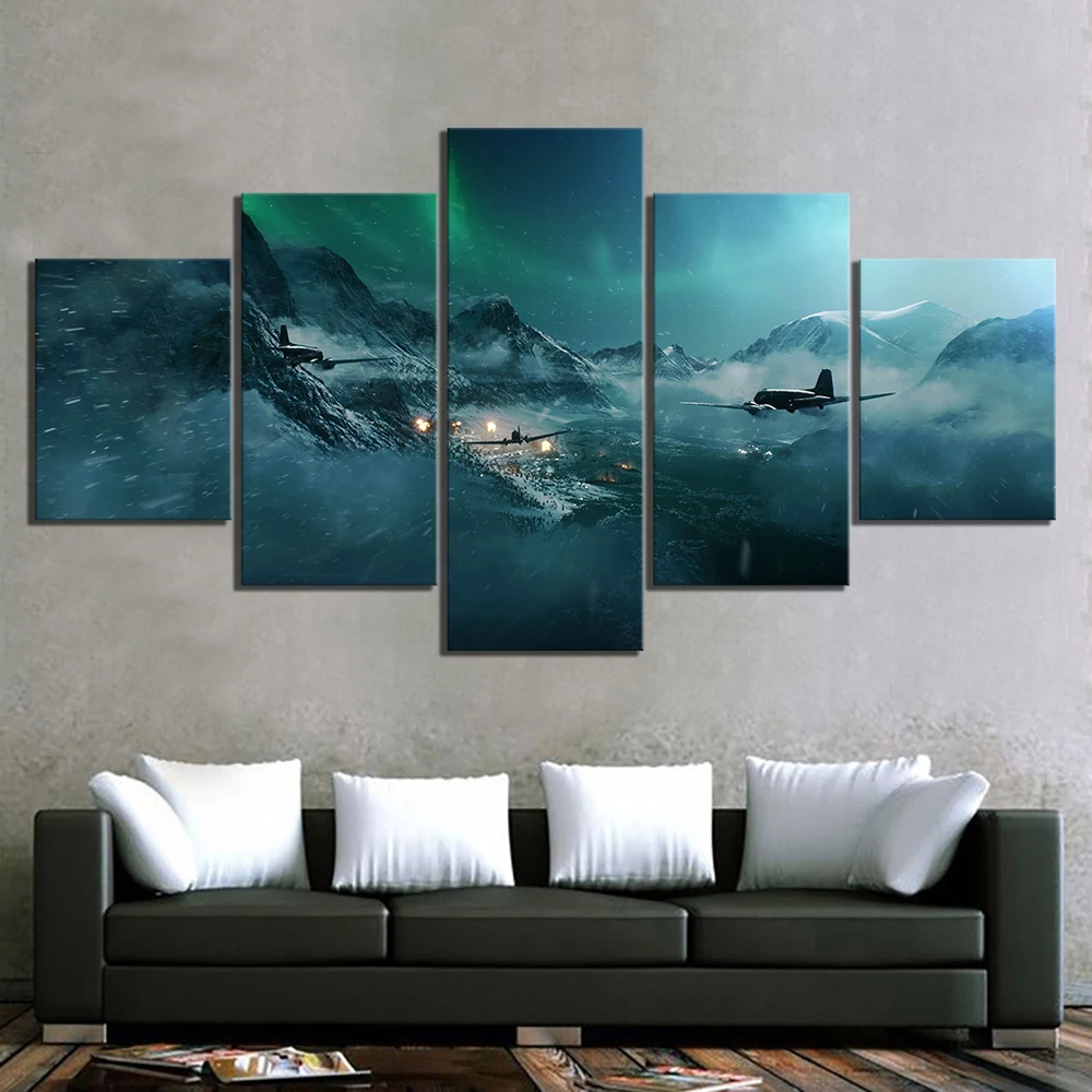 Canvas Printed Poster Home Decor 5 Panel Video Games Battlefield Aircraft Scene Painting Wall Artwork Pictures Modular Bedroom
Canvas Printed Poster Home Decor 5 Panel Video Games Battlefield Aircraft Scene Painting Wall Artwork Pictures Modular Bedroom