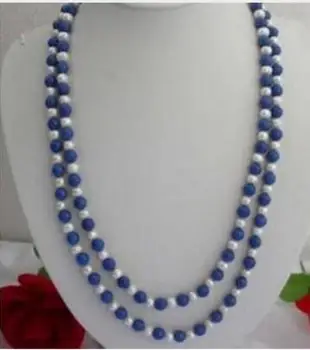 Natural 8mm Egyptian Blue Lapis Lazuli & Real White Pearl Necklace 34" Bridal Wedding Prom for jewelry
Natural 8mm Egyptian Blue Lapis Lazuli & Real White Pearl Necklace 34" Bridal Wedding Prom for jewelry