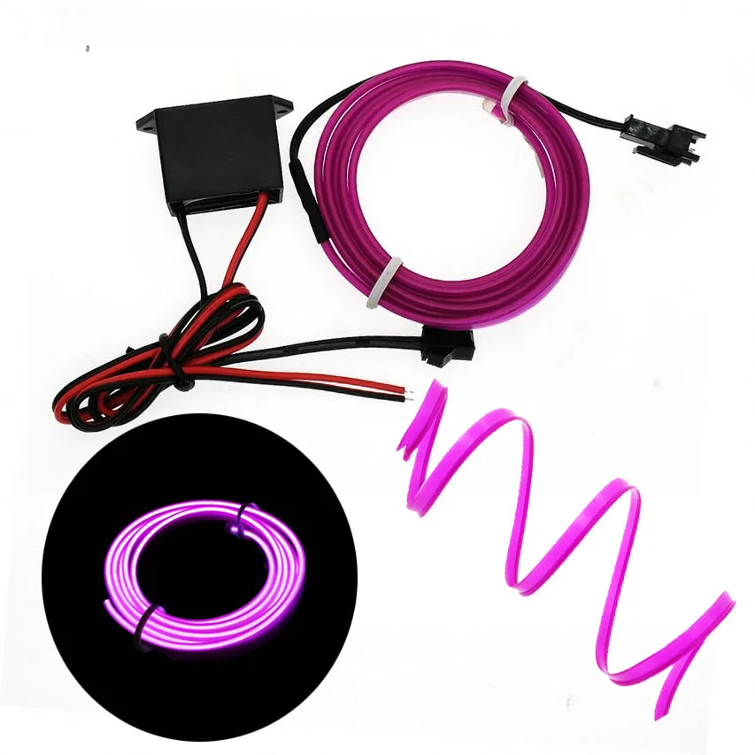 Электролюминесцентная неоновая автомобильная лампа с прошитыми краями 6 мм