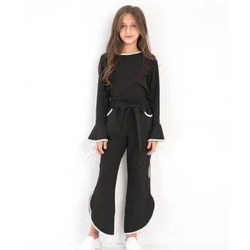 Teenage Child Girl Clothes Outfit Black Chiffon Girls Summer Set Long Sleeve 2pcs Kids Clothing Set 6 8 9 10 12 14 years Fashion
Teenage Child Girl Clothes Outfit Black Chiffon Girls Summer Set Long Sleeve 2pcs Kids Clothing Set 6 8 9 10 12 14 years Fashion