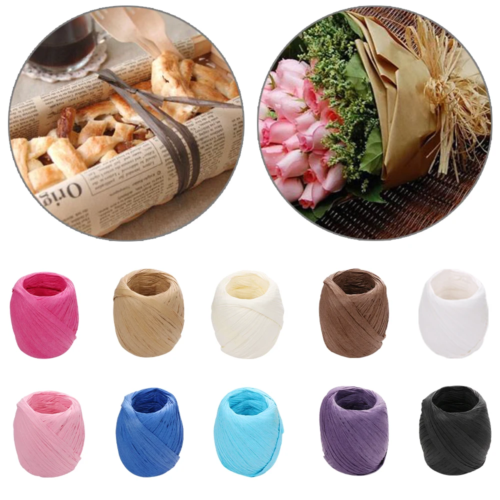 NEW 16 colors 20m/roll DIY Raffia Ribbon Cord Rope For Palm Packaging Paper Rope Gift Box Packing Wedding Party Decorations
NEW 16 colors 20m/roll DIY Raffia Ribbon Cord Rope For Palm Packaging Paper Rope Gift Box Packing Wedding Party Decorations