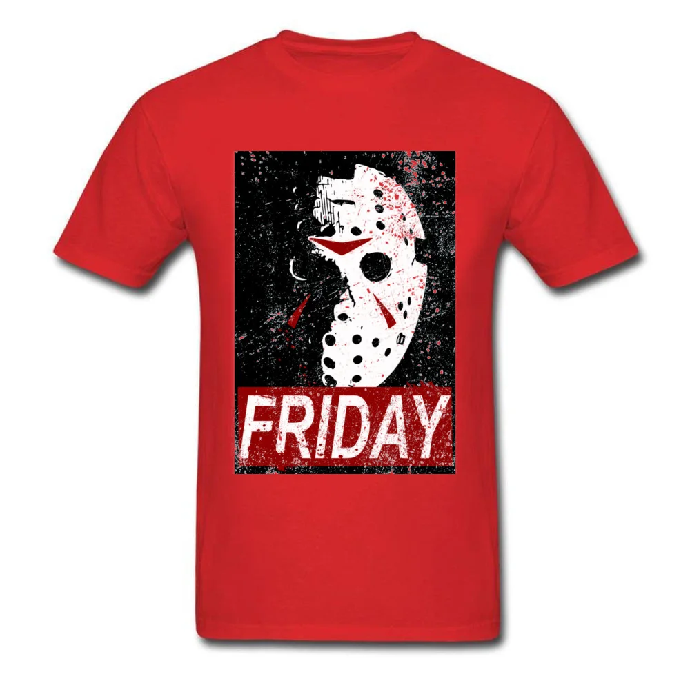 0628Jason Voorhees Friday Fashionable Boy T-shirts Crew Neck Short Sleeve Pure Cotton Tops & Tees Slim Fit Sweatshirts 0628Jason Voorhees Friday red