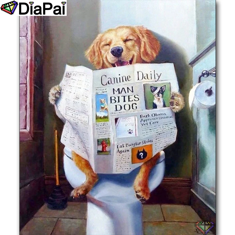DIAPAI 5D DIY Diamond Painting 100% Full Square/Round Drill "Animal dog toilet" Diamond Embroidery Cross Stitch 3D Decor A22235
DIAPAI 5D DIY Diamond Painting 100% Full Square/Round Drill "Animal dog toilet" Diamond Embroidery Cross Stitch 3D Decor A22235