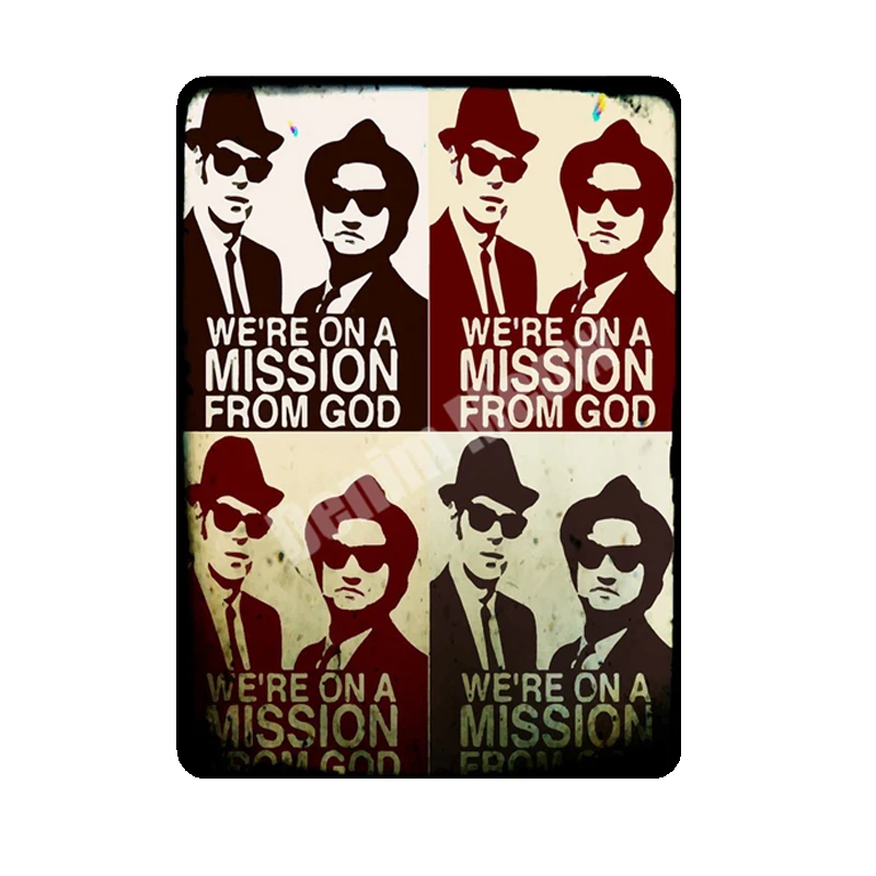 We're On A Mission From God Plaque Vintage Metal Tin Signs Casino Bar Pub Cafe Decorative Plates Iron Art Poster Home Decor MN36
We're On A Mission From God Plaque Vintage Metal Tin Signs Casino Bar Pub Cafe Decorative Plates Iron Art Poster Home Decor MN36