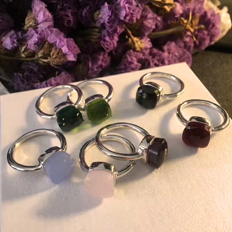 New Pure 925 Sterling Silver Jewelry For Women Colorful Crystal Candy-Color Rings Cute Sweet Jelly Rings Silver Jewelry Rings
New Pure 925 Sterling Silver Jewelry For Women Colorful Crystal Candy-Color Rings Cute Sweet Jelly Rings Silver Jewelry Rings