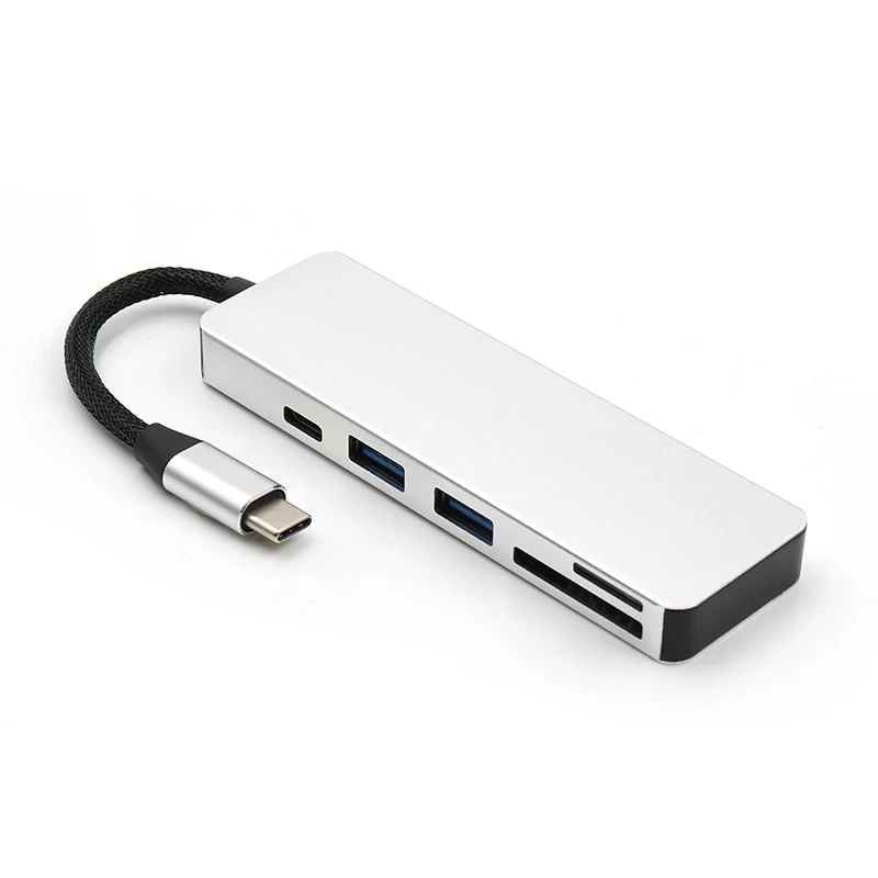 USB3.1 Hub Type-C to 4 Port USB3.0+USB2.0+TF/Micro SD+SD Type C PD Adapter Charging USB-C Hub Card Reader For Mac OS Window 
USB3.1 Hub Type-C to 4 Port USB3.0+USB2.0+TF/Micro SD+SD Type C PD Adapter Charging USB-C Hub Card Reader For Mac OS Window