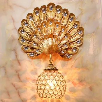 European-style creative peacock lamp wall lamp European study bedside staircase living room aisle wall TV crystal wall lamp
European-style creative peacock lamp wall lamp European study bedside staircase living room aisle wall TV crystal wall lamp