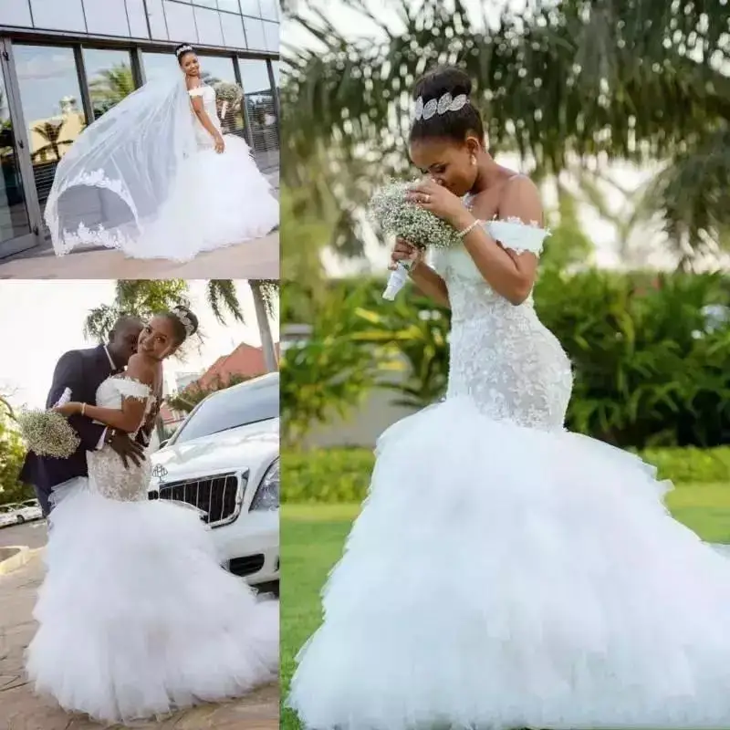 Classic Cap Sleeves Mermaid Lace Wedding Dresses Sweep Train Vintage African Hot Sale Bridal Gowns 2019
Classic Cap Sleeves Mermaid Lace Wedding Dresses Sweep Train Vintage African Hot Sale Bridal Gowns 2019