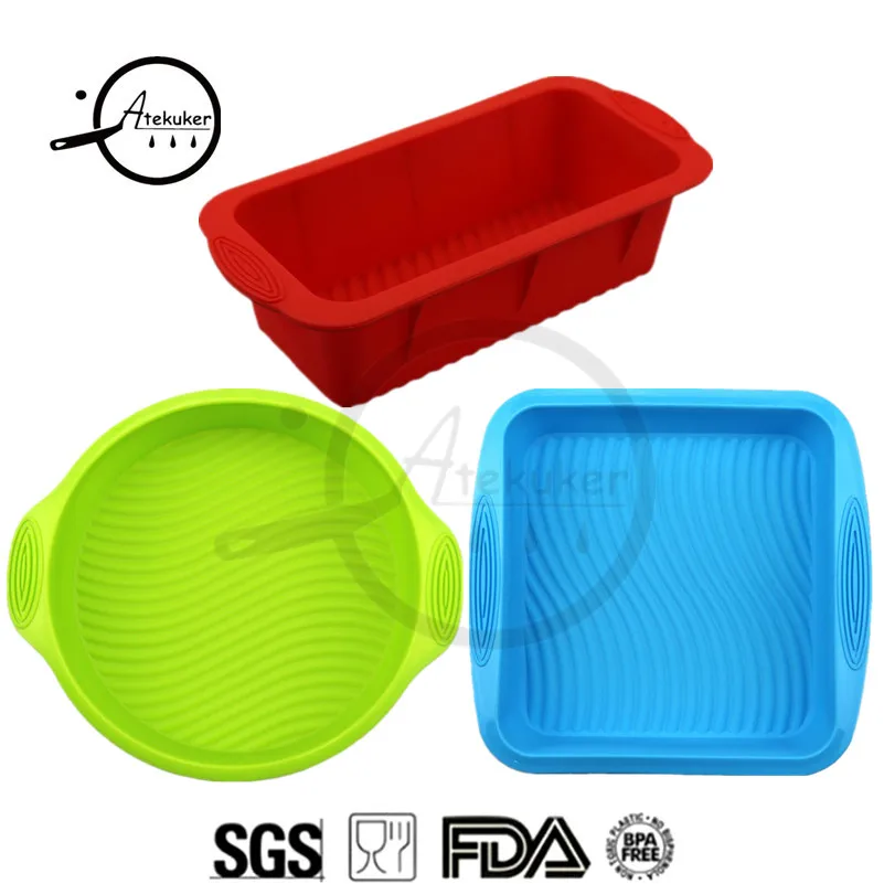 Atekuker 3Pcs/set Rectangle Round Square Shape Silicone Molds For Baking Cake Bakeware Silicone Form Molds For Cakes Bakery
Atekuker 3Pcs/set Rectangle Round Square Shape Silicone Molds For Baking Cake Bakeware Silicone Form Molds For Cakes Bakery