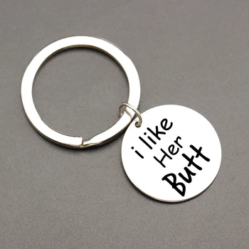 Boyfriend/Girlfriend Gift Keyring Custom engraved I like Her Butt Keyring Round Card keyfob Keysholder
Boyfriend/Girlfriend Gift Keyring Custom engraved I like Her Butt Keyring Round Card keyfob Keysholder