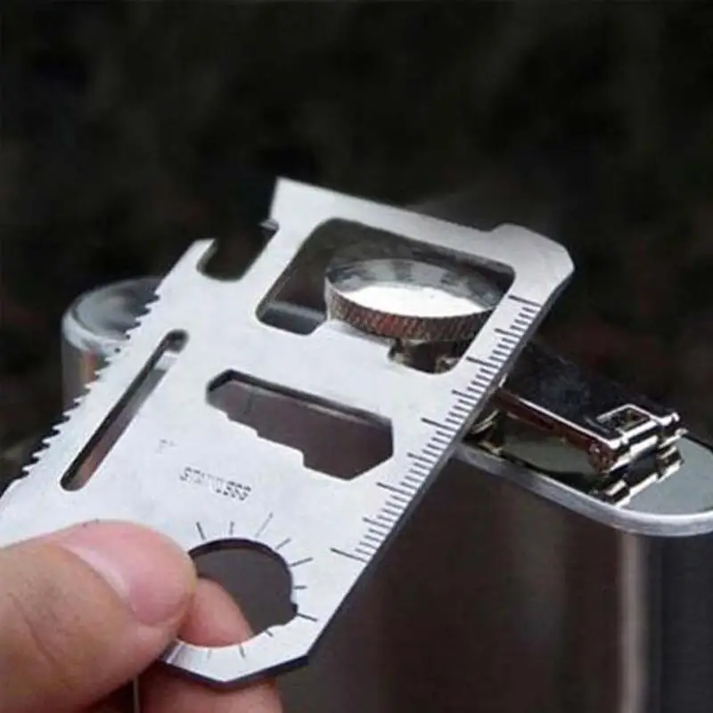11 In 1 Multi Function Paper Knife Outdoor Mini Survival Emergency Credit Card Camping Tool 70 x 45x2 mm
11 In 1 Multi Function Paper Knife Outdoor Mini Survival Emergency Credit Card Camping Tool 70 x 45x2 mm