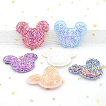 24Pcs/lot 40*33mm Glitter Fabric Mouse Padded Appliques for DIY Children Headwear Accessories & DIY Craft Decoration Patches G47
24Pcs/lot 40*33mm Glitter Fabric Mouse Padded Appliques for DIY Children Headwear Accessories & DIY Craft Decoration Patches G47