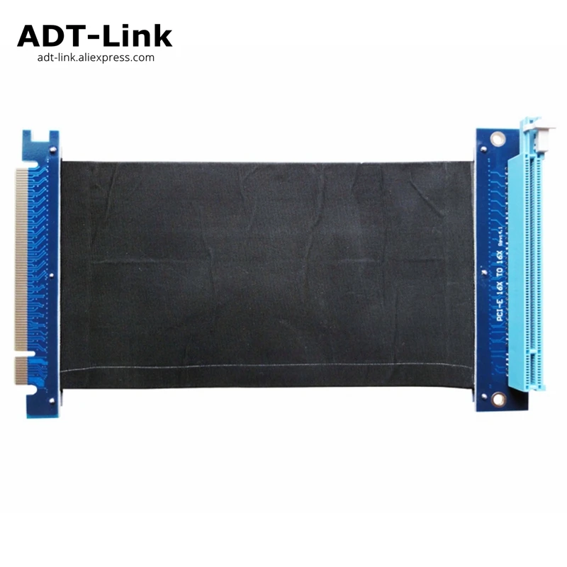 Left Angle PCI-Express PCIe3.0 16x to 16x Flexible Riser Cable For GTX1080TI firepro w7100 / radeon RX580 / VEGA64 / pro wx5100
Left Angle PCI-Express PCIe3.0 16x to 16x Flexible Riser Cable For GTX1080TI firepro w7100 / radeon RX580 / VEGA64 / pro wx5100