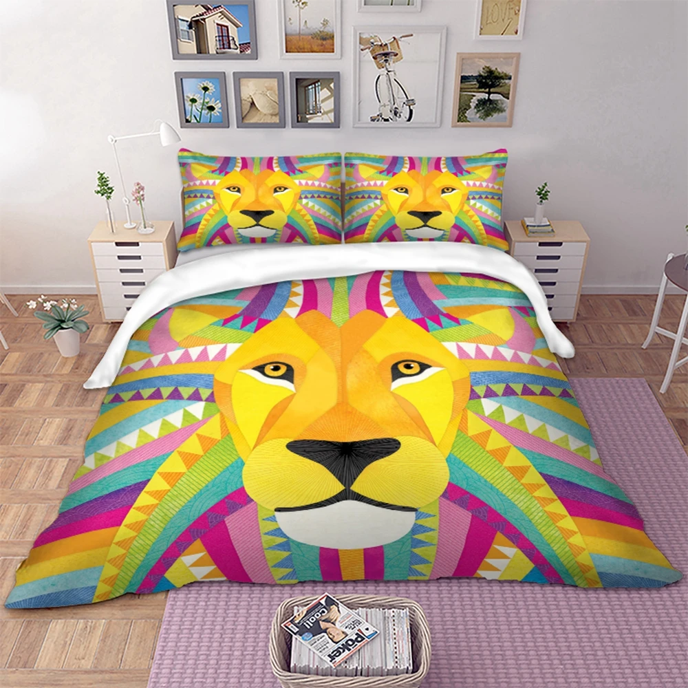 Lion Bedding Set Twin Full Queen King Double Size Duvet Cover Set Animal Bedclothes 3 pieces
Lion Bedding Set Twin Full Queen King Double Size Duvet Cover Set Animal Bedclothes 3 pieces