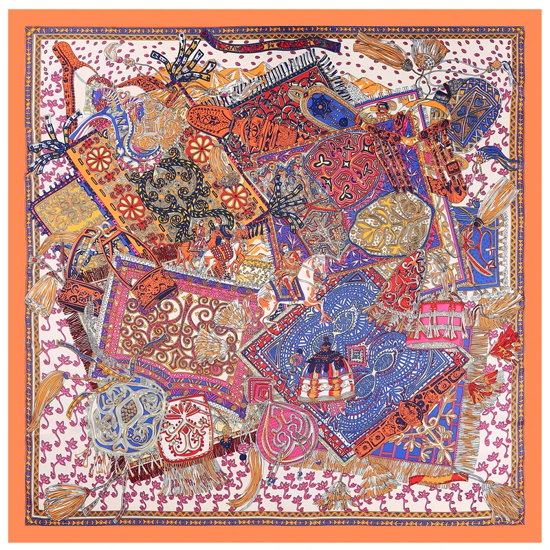 POBING 100% Silk Scarf Women Square Scarves Wraps Mongolian Yurt Print Neckerchief Female Foulard Stain Silk Hijab Bufandas
POBING 100% Silk Scarf Women Square Scarves Wraps Mongolian Yurt Print Neckerchief Female Foulard Stain Silk Hijab Bufandas