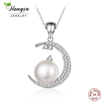 Hongye 2020 New Desgin Natural Freshwater Pearl 925 Sterling Silver Pendant Necklaces Moon Mysterious Romantic for Women Jewelry
Hongye 2020 New Desgin Natural Freshwater Pearl 925 Sterling Silver Pendant Necklaces Moon Mysterious Romantic for Women Jewelry