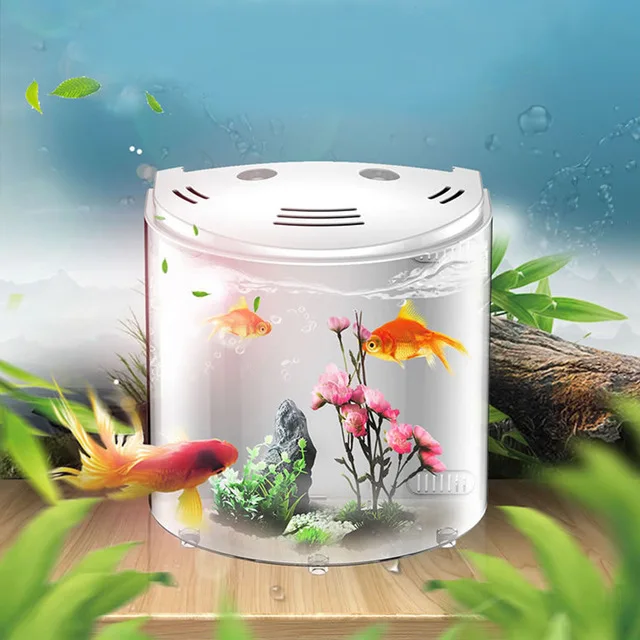 5L Small Desktop USB LED Fish Tank Half Moon Mini Aquarium Acrylic Tank With LED Light Durable Aquatic Pet Supplies #3
5L Small Desktop USB LED Fish Tank Half Moon Mini Aquarium Acrylic Tank With LED Light Durable Aquatic Pet Supplies #3