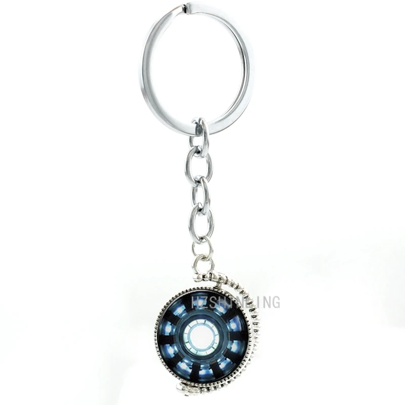 Double side rotatable Arc Heart Iron Fans keychain superhero arc reactor tony stark key chain ring holder women men jewelry T613
Double side rotatable Arc Heart Iron Fans keychain superhero arc reactor tony stark key chain ring holder women men jewelry T613