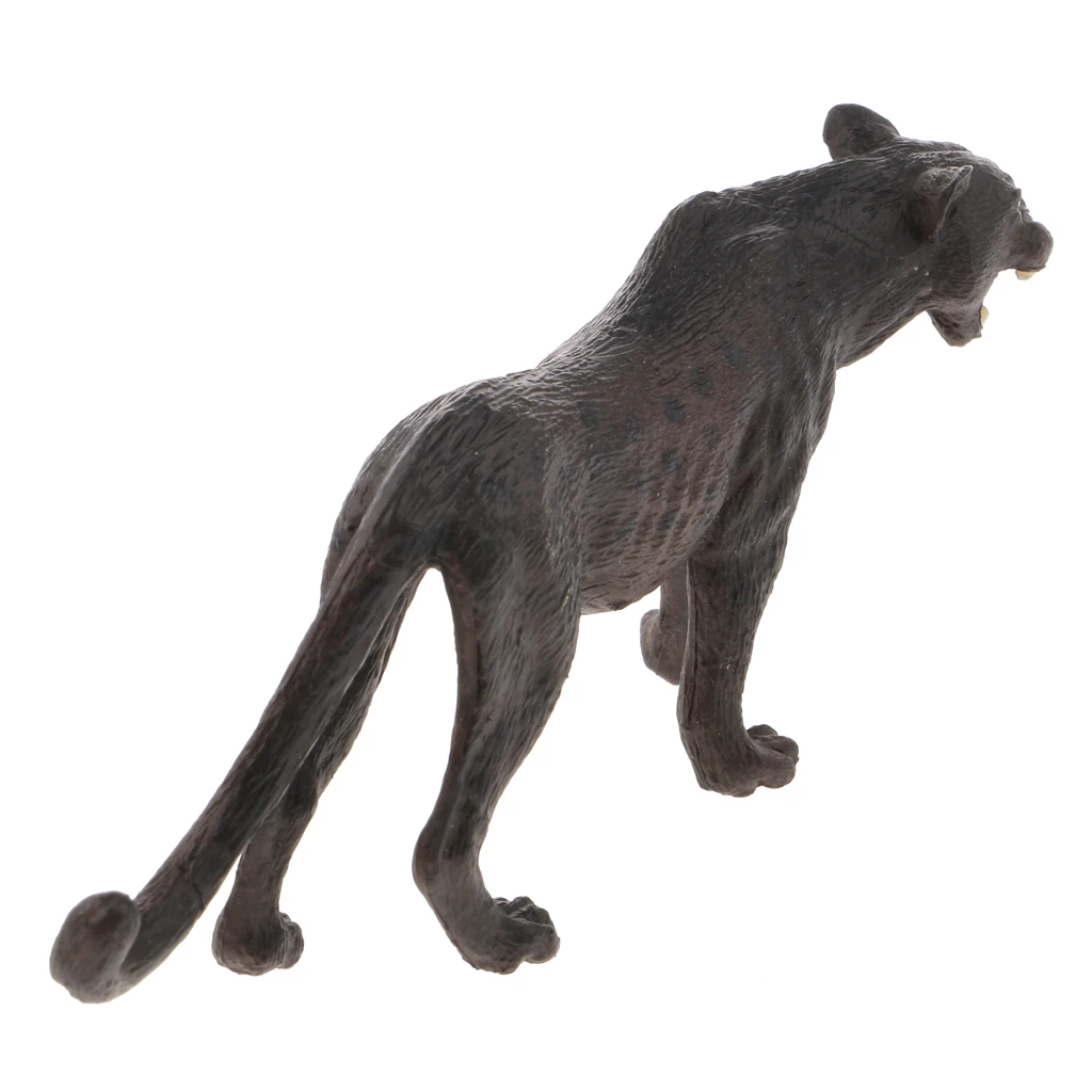 Wild Jungle Animal Model Statue, Black Panther & Silverback Gorilla Figures, Kids Educational Toy, Home Decor