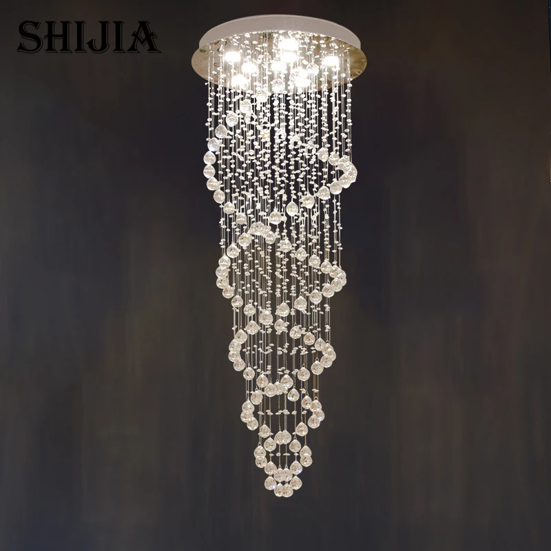 Modern Minimalist LED Staircase Crystal Long Chandelier Double-decker Villa Rotating Living Room Large Hanging Line Lamp
Modern Minimalist LED Staircase Crystal Long Chandelier Double-decker Villa Rotating Living Room Large Hanging Line Lamp