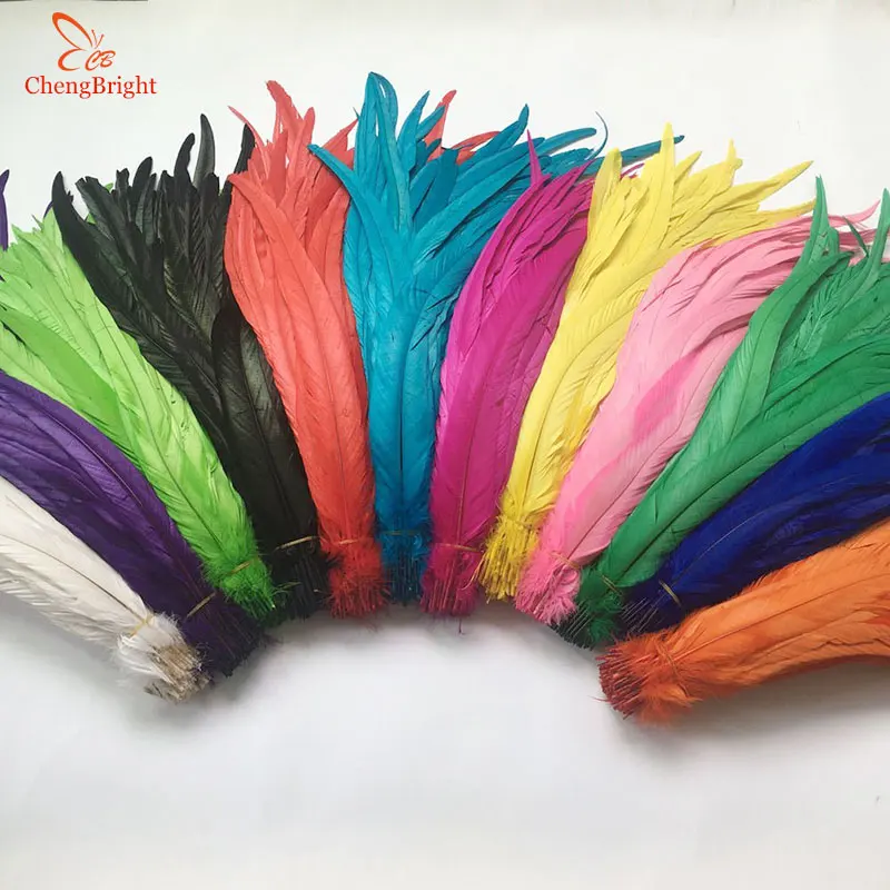 

Beatiful 100PCS 30-35CM/12-14Inch Natural Rooster Feathers Feather For Decoration Crafts Christma Diy Rooster Plume Accessories