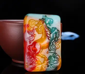 Xinjiang Gobi Golden Silk Colorful Jadeite Chicken Blood shone Zodiac Horse Pendant>>> women jewerly Free shipping
Xinjiang Gobi Golden Silk Colorful Jadeite Chicken Blood shone Zodiac Horse Pendant>>> women jewerly Free shipping
