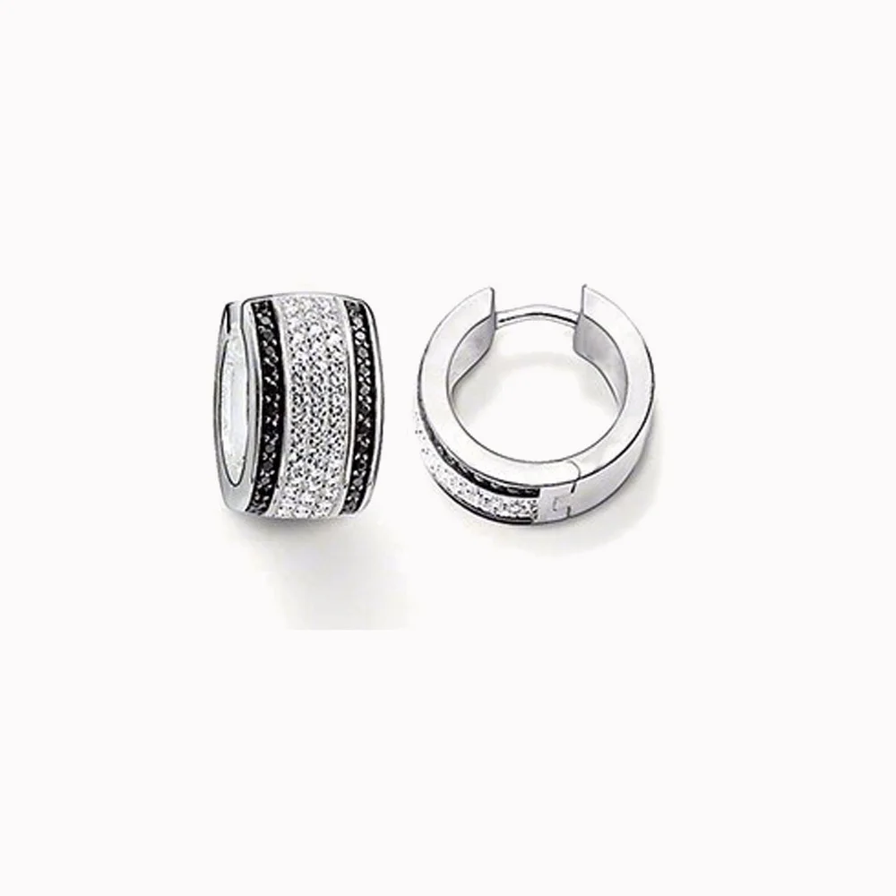 Black White Zirconia Creoles Hinged Hoop Earrings, Most Fashion Glam Earring Jewelry Creolen Soul Earings Gift for Women Girl
Black White Zirconia Creoles Hinged Hoop Earrings, Most Fashion Glam Earring Jewelry Creolen Soul Earings Gift for Women Girl