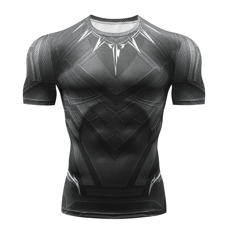 SHUAIKU Brand Quick Dry Breathable Cycling Jersey Black Panther Short Sleeve Men Gym Bicycle Wear 3D Print Superhero Base Layer
SHUAIKU Brand Quick Dry Breathable Cycling Jersey Black Panther Short Sleeve Men Gym Bicycle Wear 3D Print Superhero Base Layer