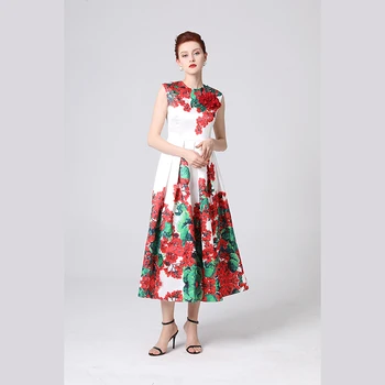 Women Dress 2019 High Quality Summer Runway O-Neck Sleeveless Printed Beading Casual Dresses NP0550L
Women Dress 2019 High Quality Summer Runway O-Neck Sleeveless Printed Beading Casual Dresses NP0550L