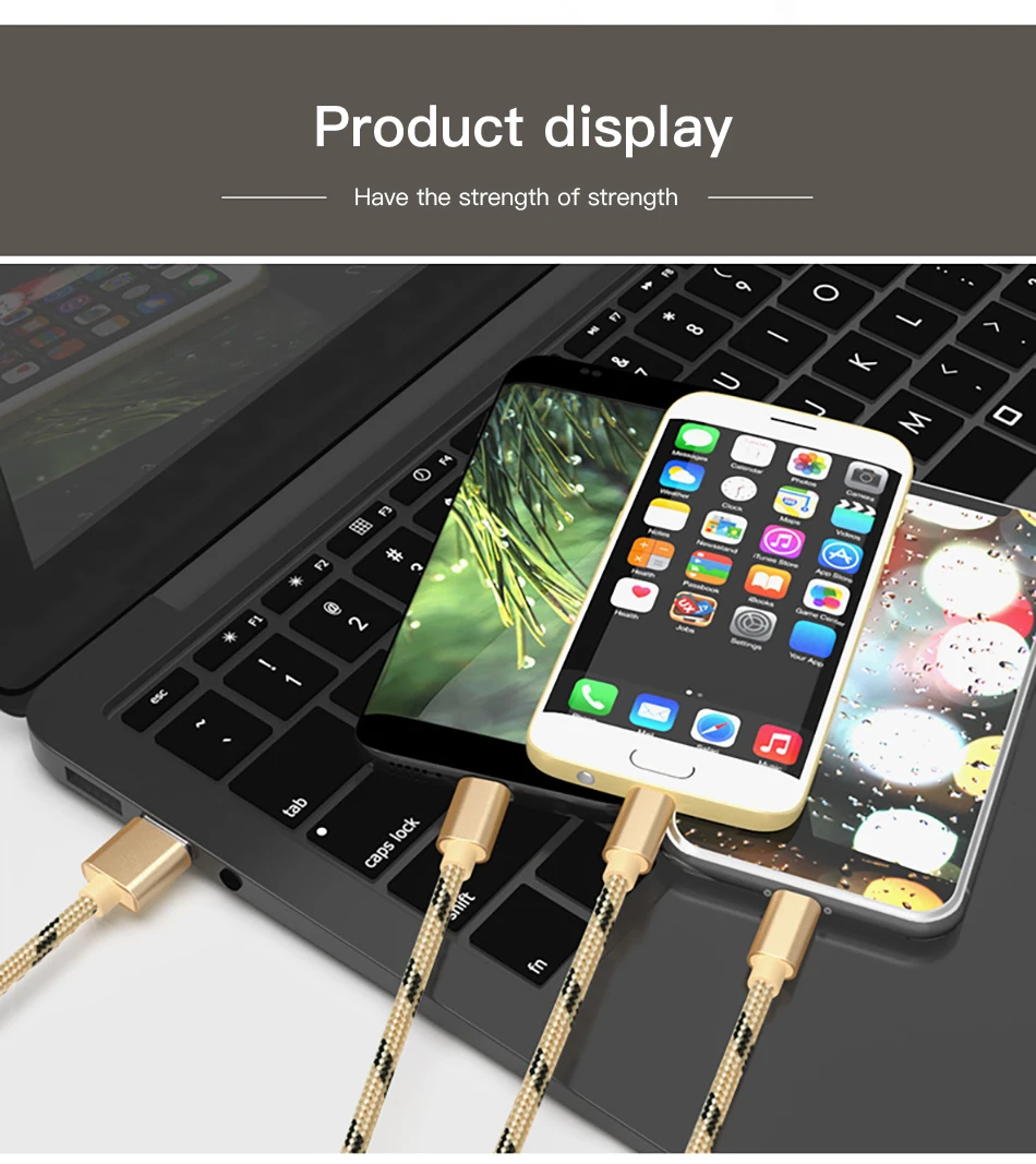 !ACCEZZ 3 in 1 USB Cable 2A Charging Line Micro USB Type C Lighting For iPhone XR XS MAX Charger Phone Cable For Samsung S9 S8 (14)