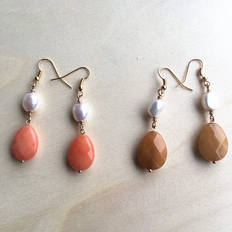 Dongmu jewelry 2018 new Bohemia summer pearl earrings drop-shaped stone ladies gift
Dongmu jewelry 2018 new Bohemia summer pearl earrings drop-shaped stone ladies gift