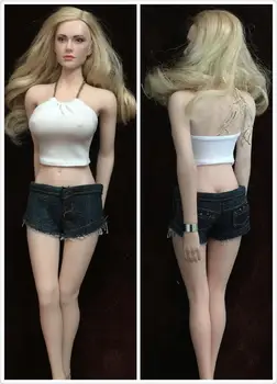 1/6 Scale Female Figures Strapless Tube Tops Camisole and Jeans Shorts Set for 12'' Bodies 
1/6 Scale Female Figures Strapless Tube Tops Camisole and Jeans Shorts Set for 12'' Bodies