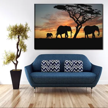 4 Piece/1Pcs African Savanna Elephants And Sunset Landscape Picture Home Decor Living Room Wall Art Canvas Print Painting Frame
4 Piece/1Pcs African Savanna Elephants And Sunset Landscape Picture Home Decor Living Room Wall Art Canvas Print Painting Frame