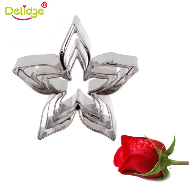 Delidge 4pcs/set Roses Calyx Flower Cake Decorating Molds Stainless Steel Biscuit Fondant Cookie Cutter Wedding Baking Tools
Delidge 4pcs/set Roses Calyx Flower Cake Decorating Molds Stainless Steel Biscuit Fondant Cookie Cutter Wedding Baking Tools