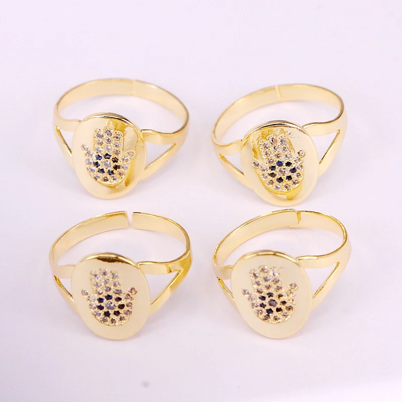 6PCS, Gold Color CZ Micro Paved Fatima / Hamsa Hand Engraved Open Adjusted Rings for Women Girls Jewellery Ring
6PCS, Gold Color CZ Micro Paved Fatima / Hamsa Hand Engraved Open Adjusted Rings for Women Girls Jewellery Ring