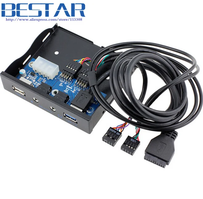 3.5" Floppy Bay DIY 5Gbps 20Pin USB 3.0 + USB 2.0 Hub HD Audio 3.5mm Jack Mic Interface PC Front Panel Bracket Adapter
3.5" Floppy Bay DIY 5Gbps 20Pin USB 3.0 + USB 2.0 Hub HD Audio 3.5mm Jack Mic Interface PC Front Panel Bracket Adapter