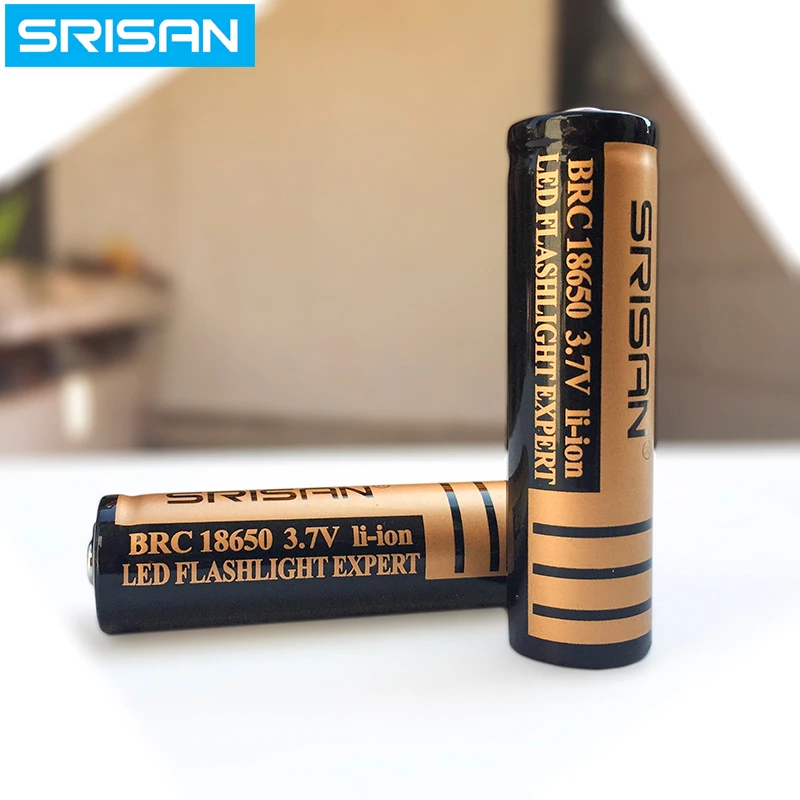 SRISAN 1 шт. 18650 led Батарея (не AA) 3 7 В батареи batteria литий-ионный Перезаряжаемые большой