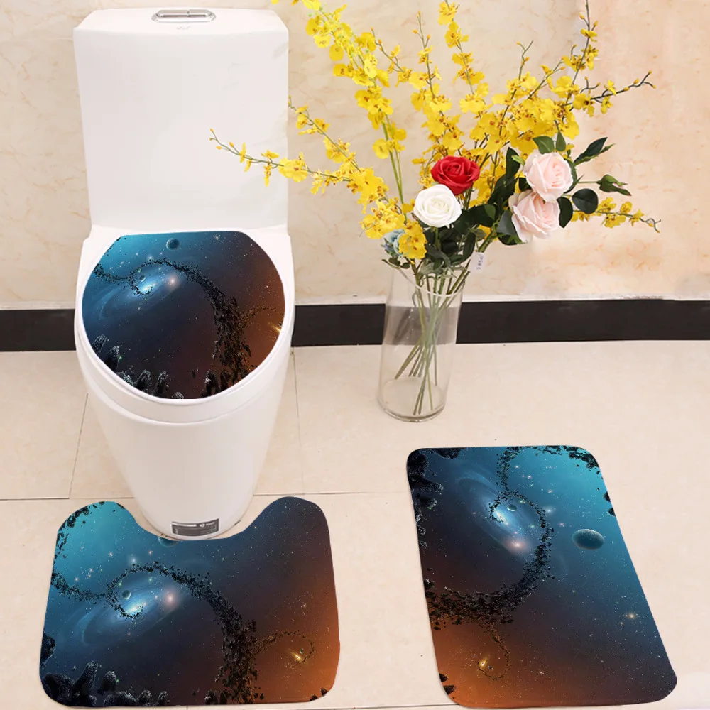 Star Sky Cosmic Astronaut Printing Falais Bathroom Anti-slip Mats Three-Piece Soft Non-Glitter Kitchen Toilet Removable Carpets
Star Sky Cosmic Astronaut Printing Falais Bathroom Anti-slip Mats Three-Piece Soft Non-Glitter Kitchen Toilet Removable Carpets