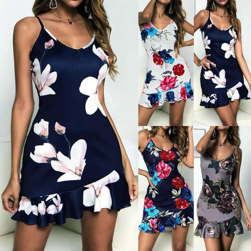 2019 Newest Women Summer Boho Short Mini Dress Evening Party Beach Dress Sundress Lady Floral Sleeveless Camis Mini Dress
2019 Newest Women Summer Boho Short Mini Dress Evening Party Beach Dress Sundress Lady Floral Sleeveless Camis Mini Dress
