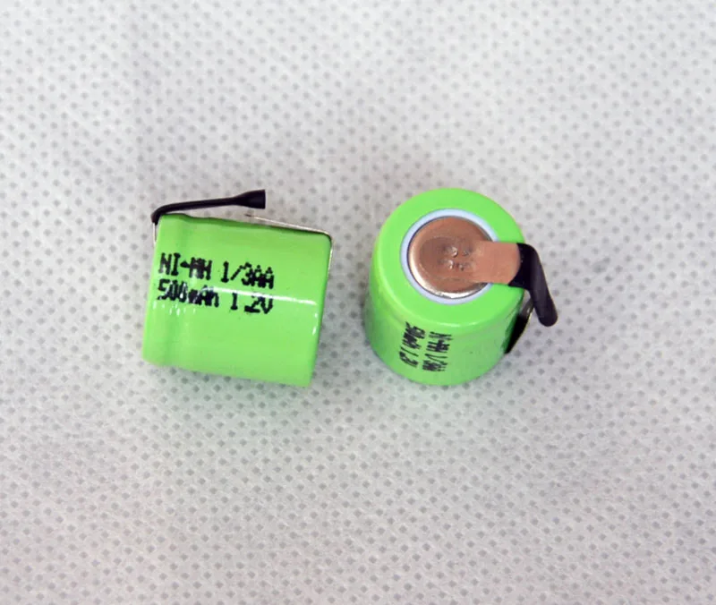 2PCS/lot 1.2V 1/3AA 500mAh Ni-Mh Nimh 1/3 AA Rechargeable Battery cell with welding feet leg pins tab flat top
2PCS/lot 1.2V 1/3AA 500mAh Ni-Mh Nimh 1/3 AA Rechargeable Battery cell with welding feet leg pins tab flat top