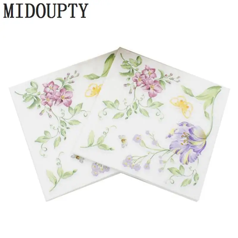 20pcs 33cm*33cm Butterfly Flower Design Party Tissue Napkins Decoupage Printed Paper Napkin wedding birthday Party Supplies
20pcs 33cm*33cm Butterfly Flower Design Party Tissue Napkins Decoupage Printed Paper Napkin wedding birthday Party Supplies