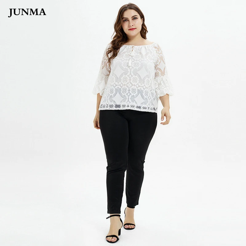 JUNMA woman knitted blouse puff sleeve top plus size loose lace women casual blouse designs xxxl
JUNMA woman knitted blouse puff sleeve top plus size loose lace women casual blouse designs xxxl