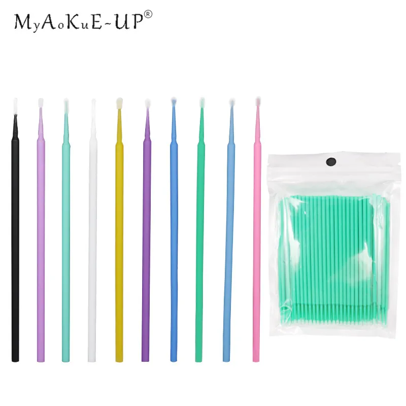 10 Colors Disposable Mini Micro Brushes 100pcs Eyelash Extension Makeup Tools Eyelashes Individual Applicator Mascara Wands
10 Colors Disposable Mini Micro Brushes 100pcs Eyelash Extension Makeup Tools Eyelashes Individual Applicator Mascara Wands