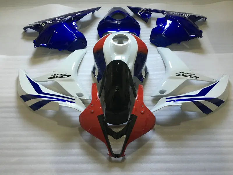 Комплект обтекателей под давлением для HONDA CBR600RR 09 10 11 12 CBR 600 RR F5 2009 2012 ABS белый синий