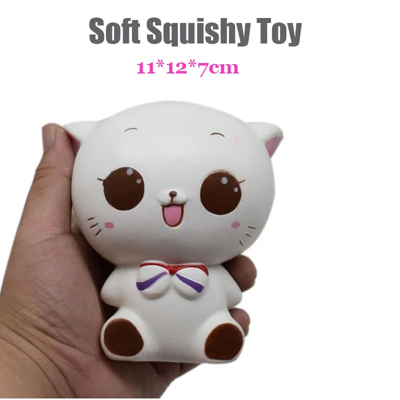 

Jumbo Squishy Toy Soft PU Slow Rising Stretchy Squeeze Kawaii Cartoon Kitten Cats Pressure Reliever Child Kid Toys Birth Gifts