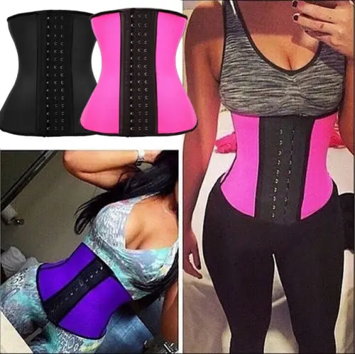 2018 Womens Cummerbunds Three Clasp Latex Under bust Body Shaper Waist Clincher Corset Training Trainer Belt
2018 Womens Cummerbunds Three Clasp Latex Under bust Body Shaper Waist Clincher Corset Training Trainer Belt