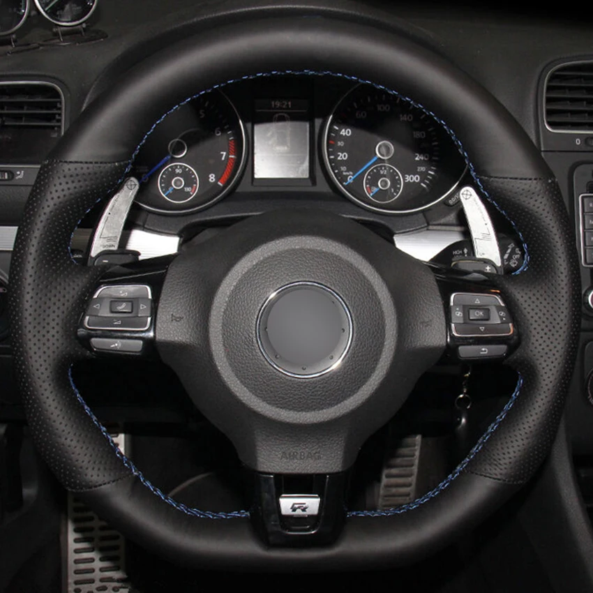 Black Synthetic Leather Car Steering Wheel Cover for Volkswagen Golf 6 GTI MK6 VW Polo GTI Scirocco R Passat CC R-Line 2010
Black Synthetic Leather Car Steering Wheel Cover for Volkswagen Golf 6 GTI MK6 VW Polo GTI Scirocco R Passat CC R-Line 2010