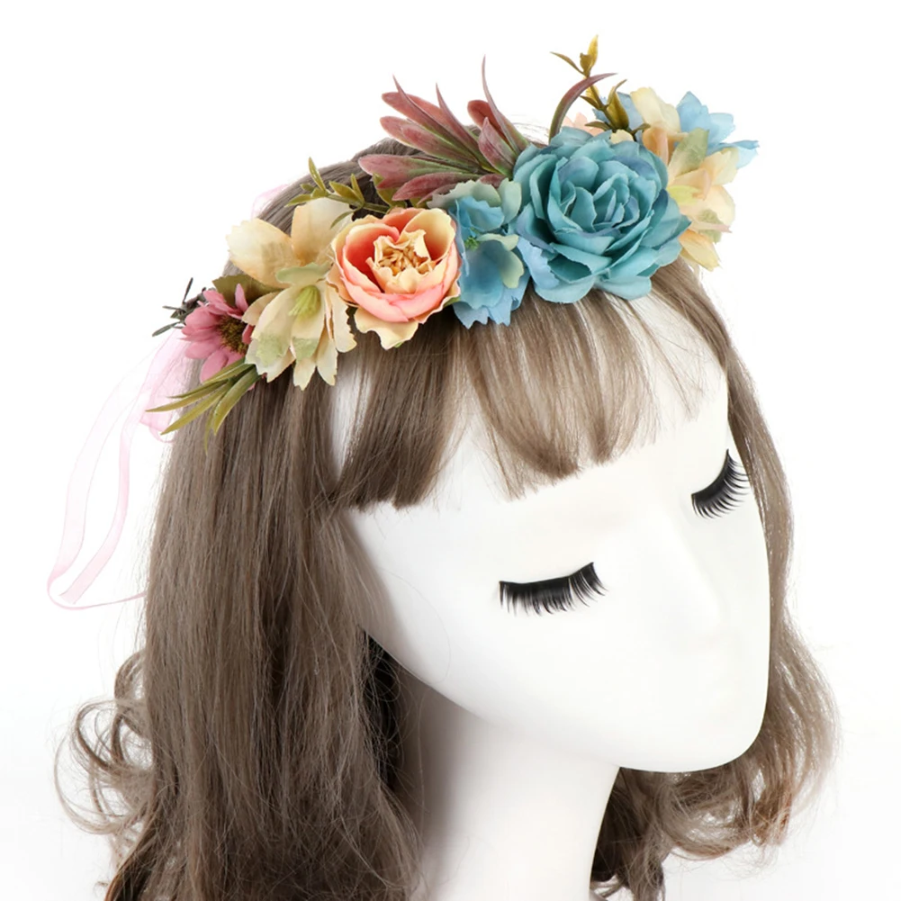 Fashion Bohemian Handmade Flower Wreath Headband Halo Floral Crown Garland Headpiece Wedding Festival Party Bride Headwear New
Fashion Bohemian Handmade Flower Wreath Headband Halo Floral Crown Garland Headpiece Wedding Festival Party Bride Headwear New