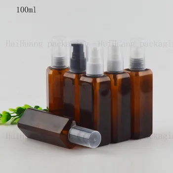 50pcs/lot 100ml brown empty treatment cream pump travel size container bottle,square lotion pump bottles for cosmetics packaging
50pcs/lot 100ml brown empty treatment cream pump travel size container bottle,square lotion pump bottles for cosmetics packaging