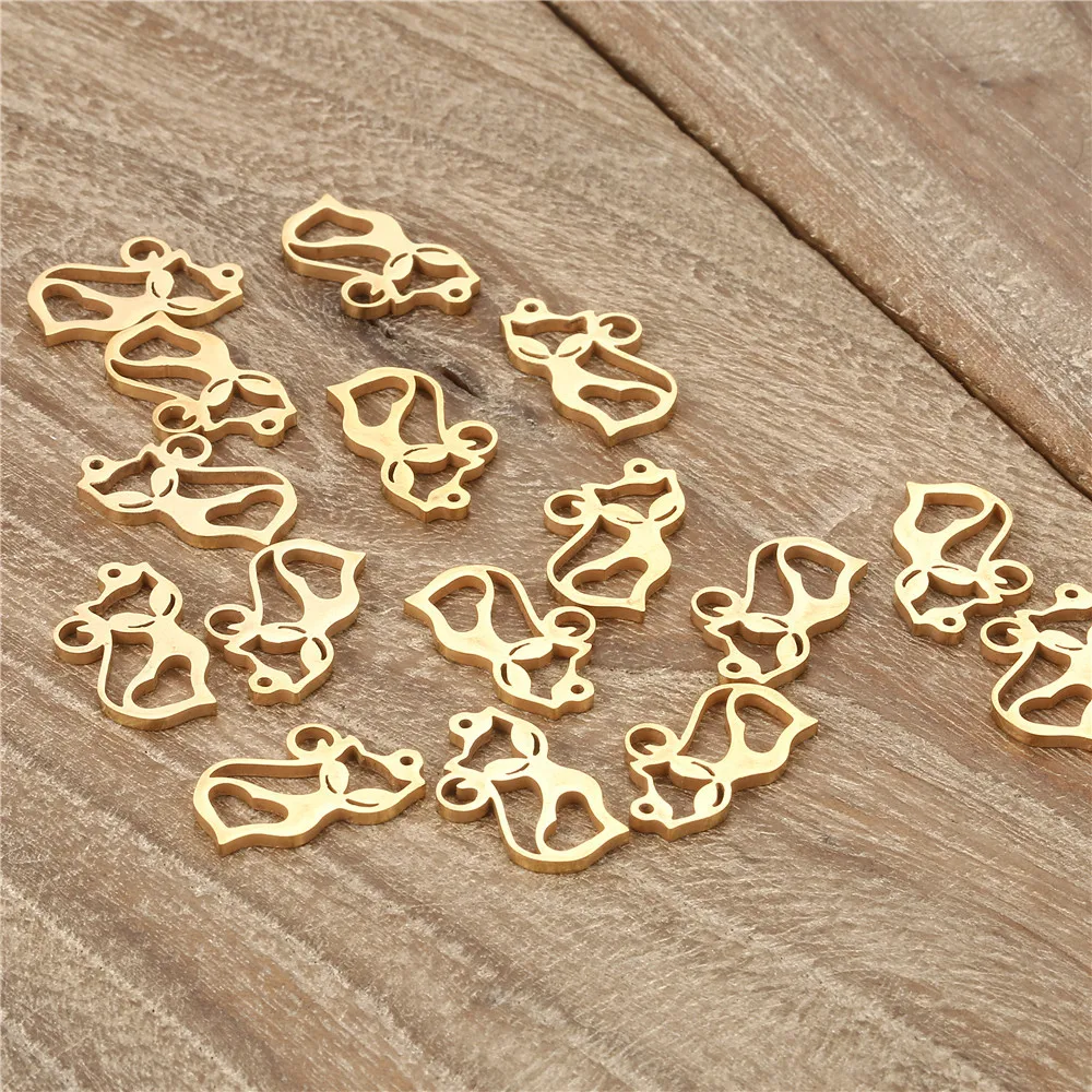 10PCS 12x20mm Stainless Steel Gold Silver Color Hollow Cat Fish Bone Charms Pendant for Jewelry DIY Making Accessories
10PCS 12x20mm Stainless Steel Gold Silver Color Hollow Cat Fish Bone Charms Pendant for Jewelry DIY Making Accessories